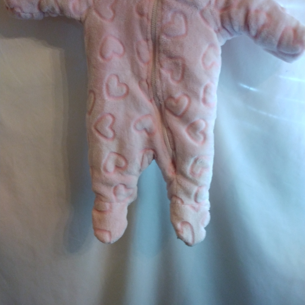 Wonder Nation Girls Heart Fleece Jumper/w Hood & Ears